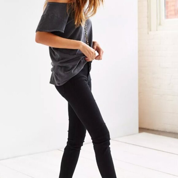 BDG Mid Rise Twig Black Skinny Slim Stretch Denim Jeans Pants Women's 8 / 29 - Picture 9 of 12